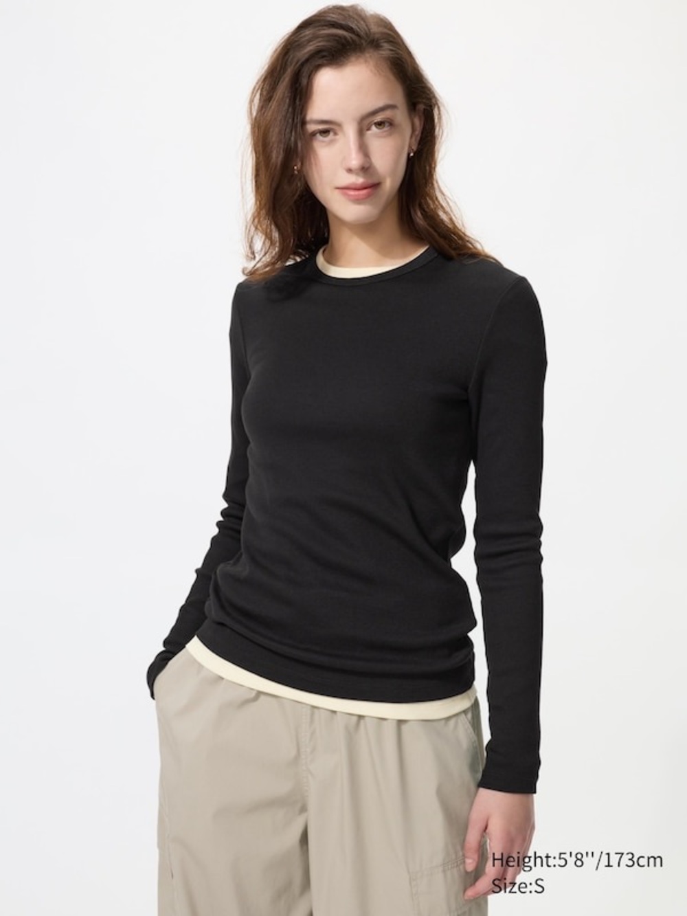 Uniqlo Long Sleeve Soft Ribbed T-Shirt